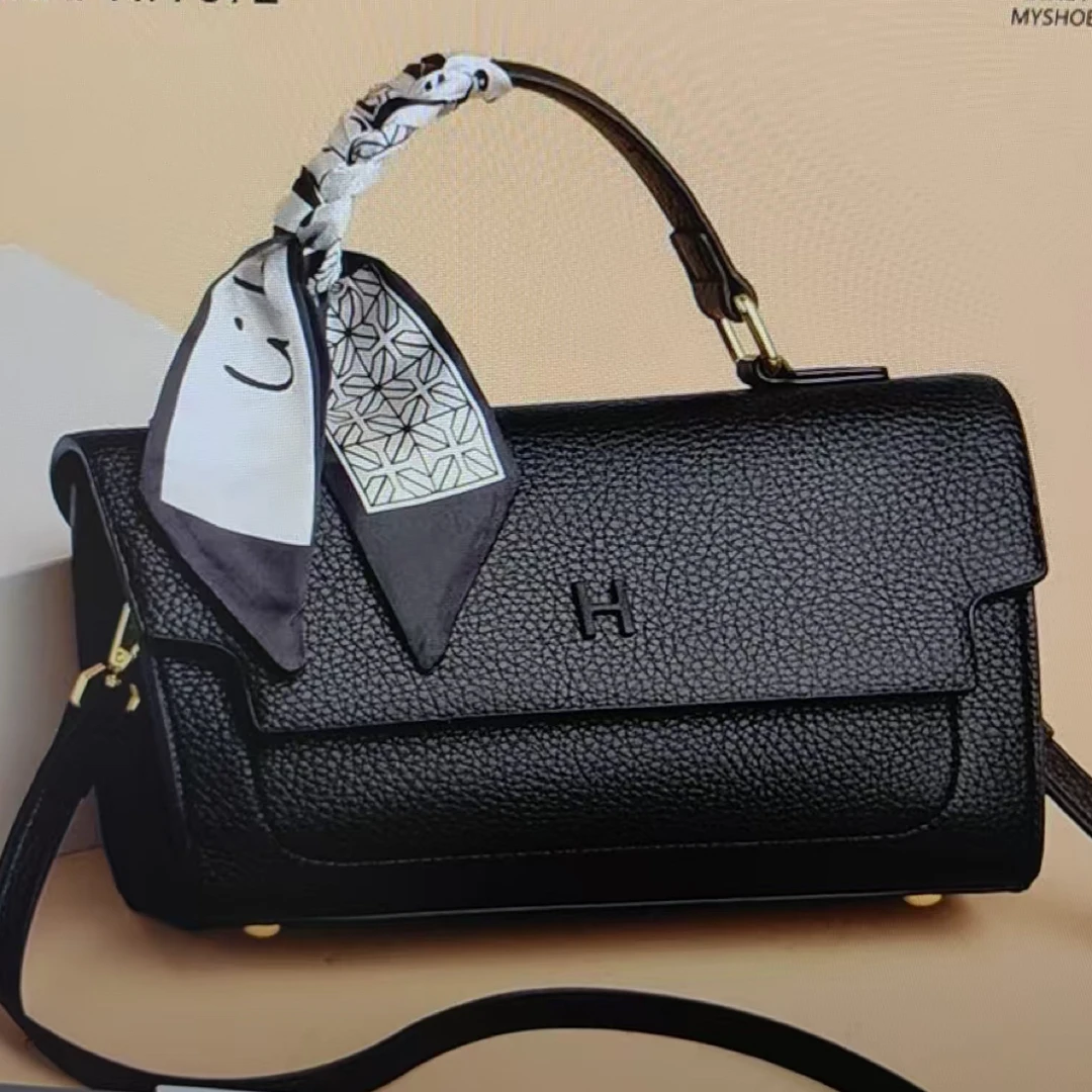 玛莎玛索福利：7152中号黑色单肩腋下包斜挎包包包时尚链条包新款