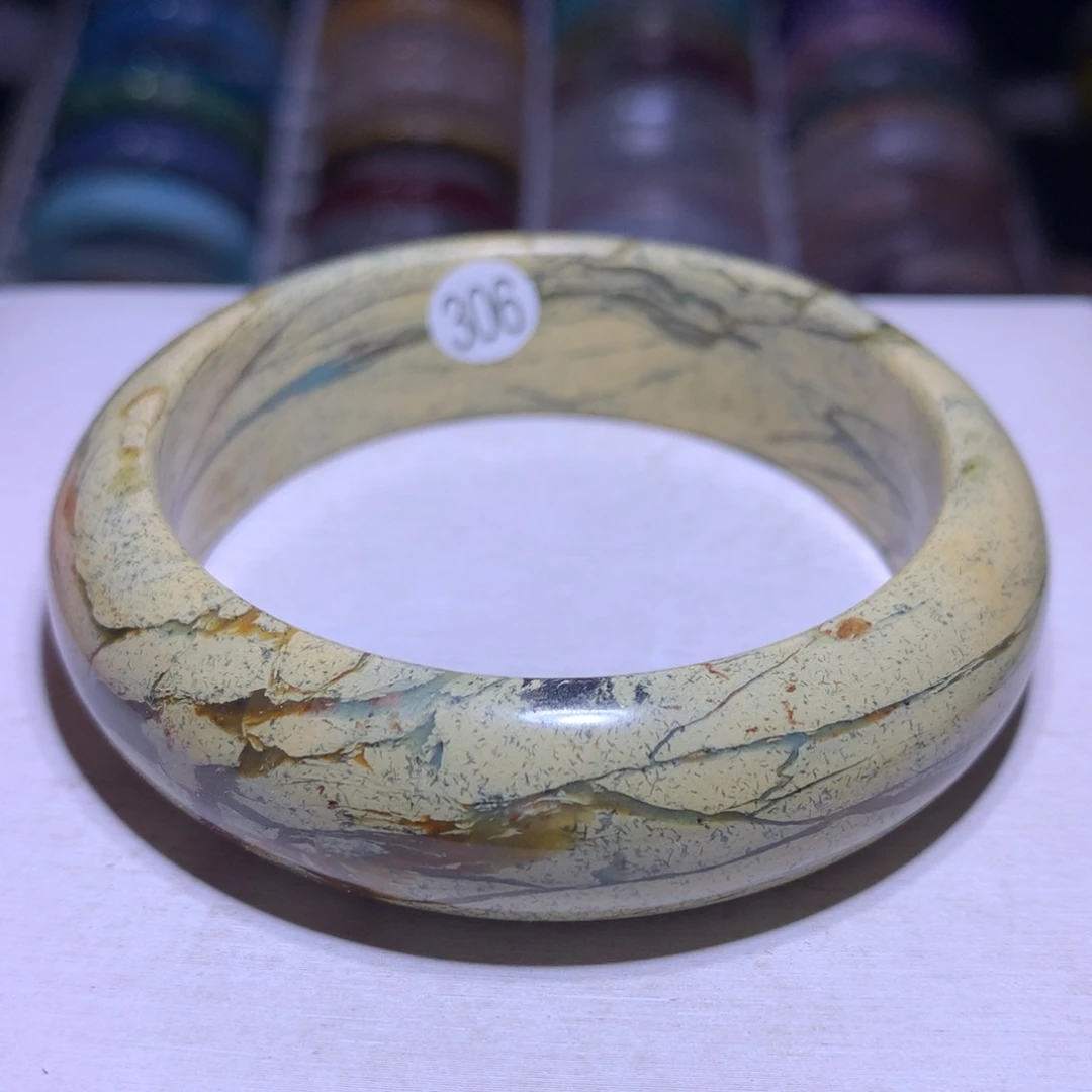 水晶手镯银S925镶嵌云母58圈306