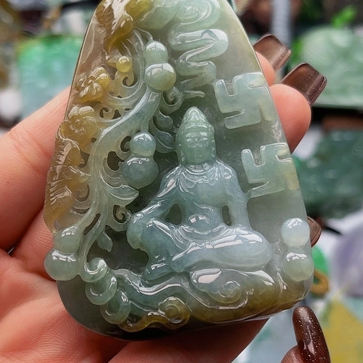 翡翠未镶嵌颈饰挂件
