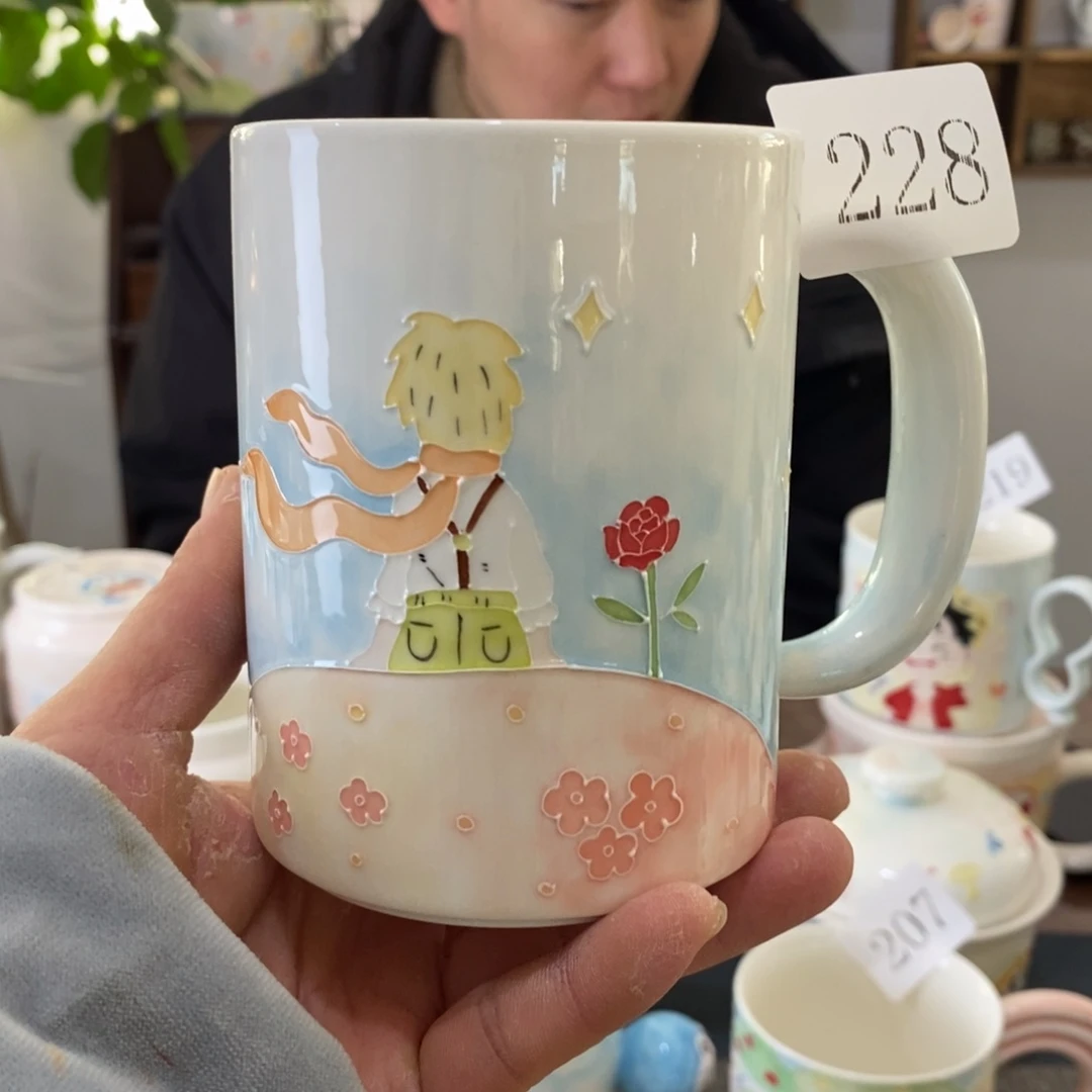 瓷片景德镇釉下彩手绘