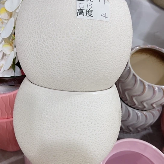 多肉绿植陶瓷花盆9.9包邮，有孔