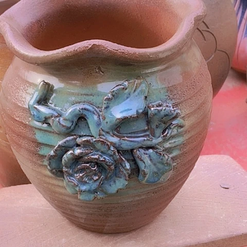 紫砂花盆口16高度19美美