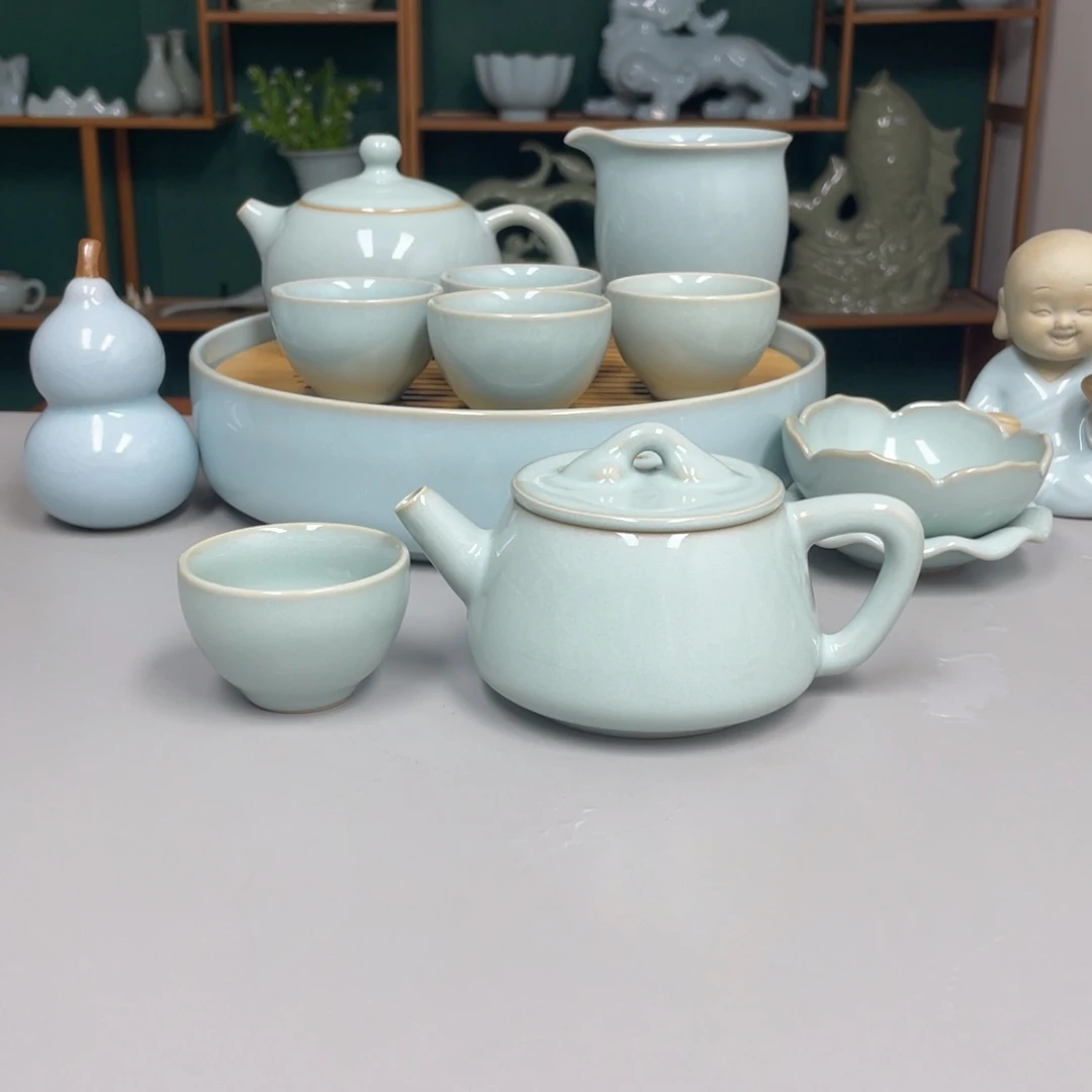 瓷赵琳老师石瓢壶带礼盒送杯子