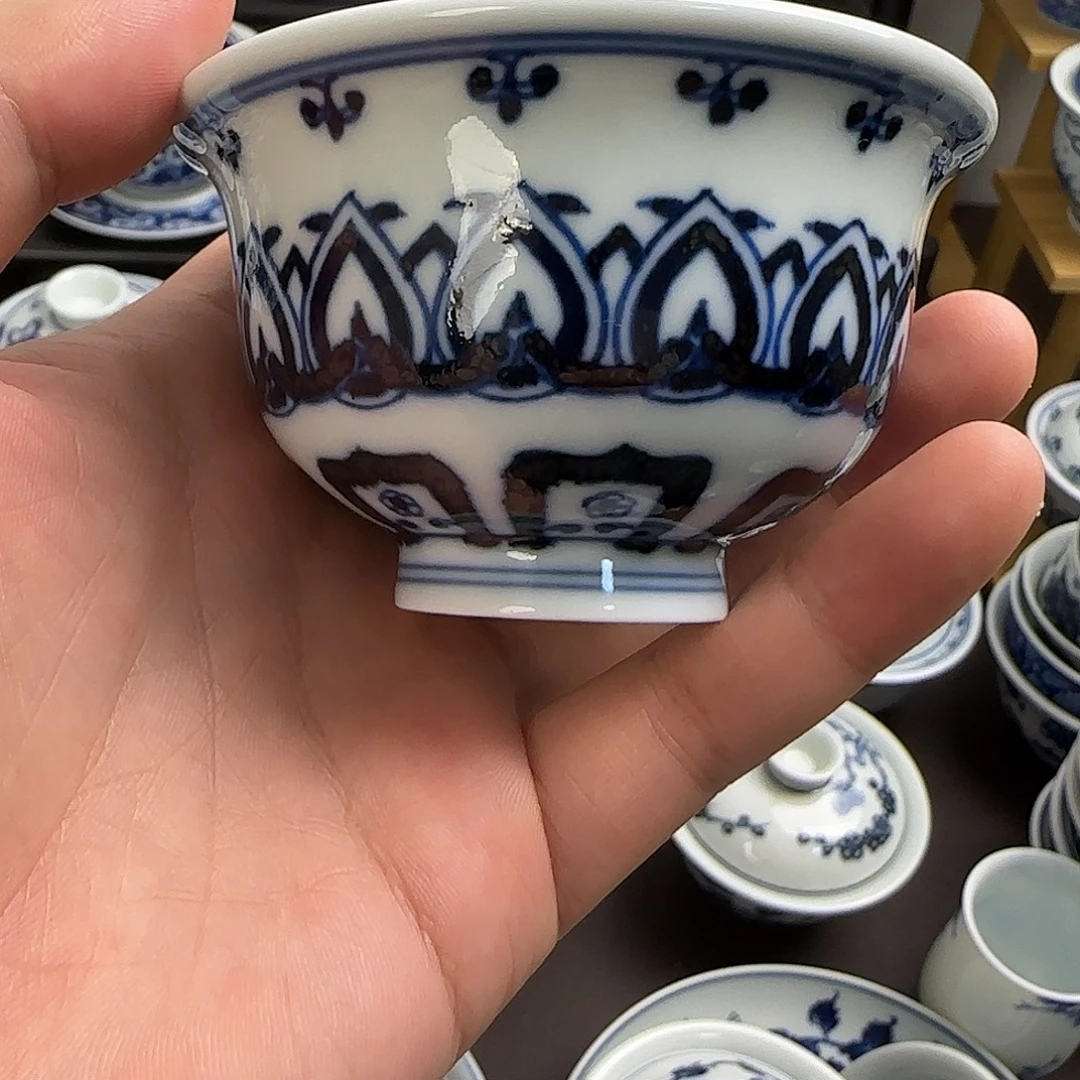晚***y全手绘景德镇陶瓷艺术茶具