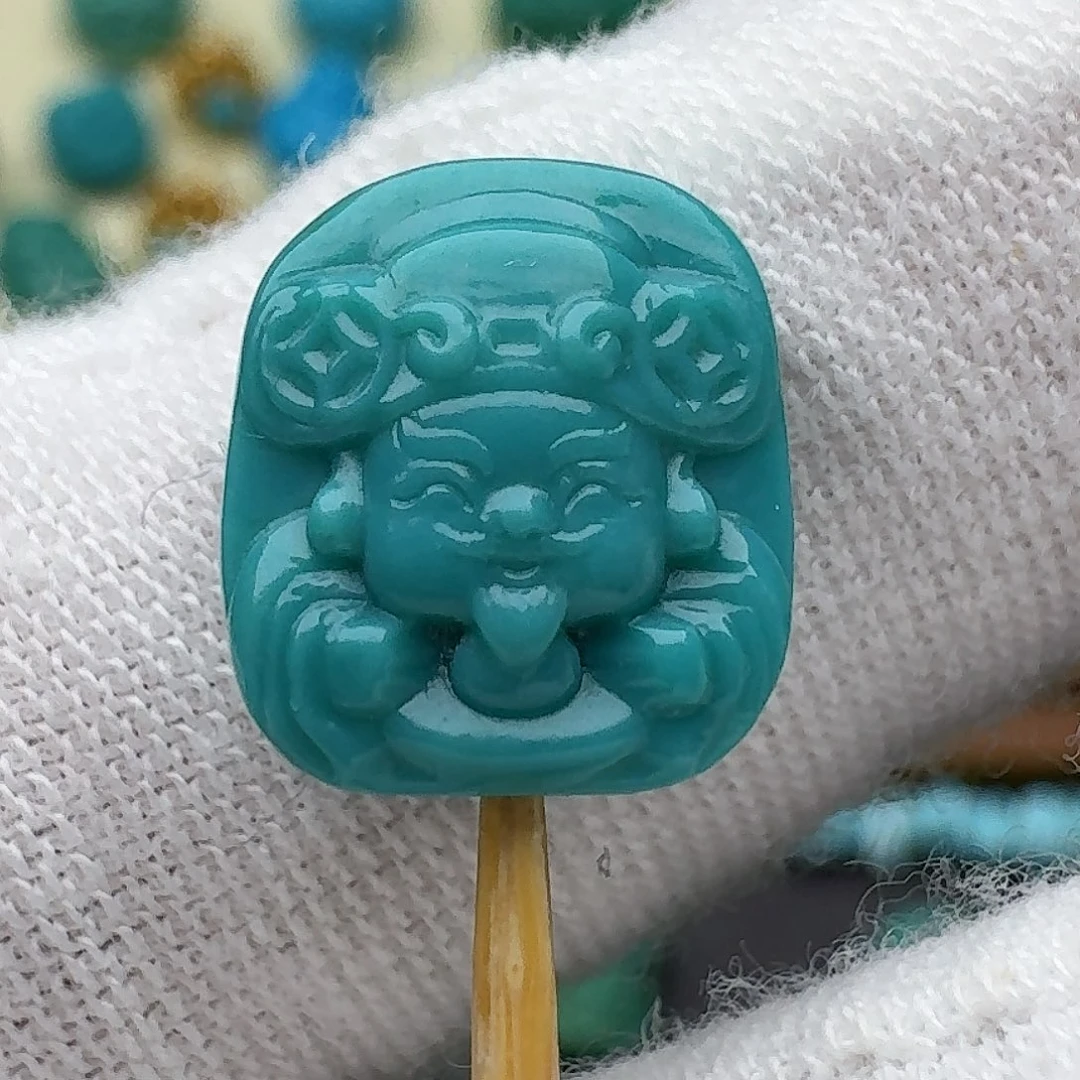 绿松石未镶嵌黄财背云10.3