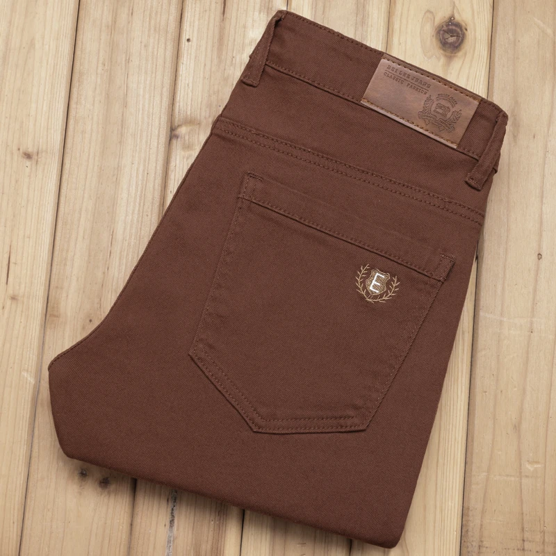 男士牛仔裤免烫处理长裤夏季修身直筒男装微弹潮流弹力薄款休闲裤