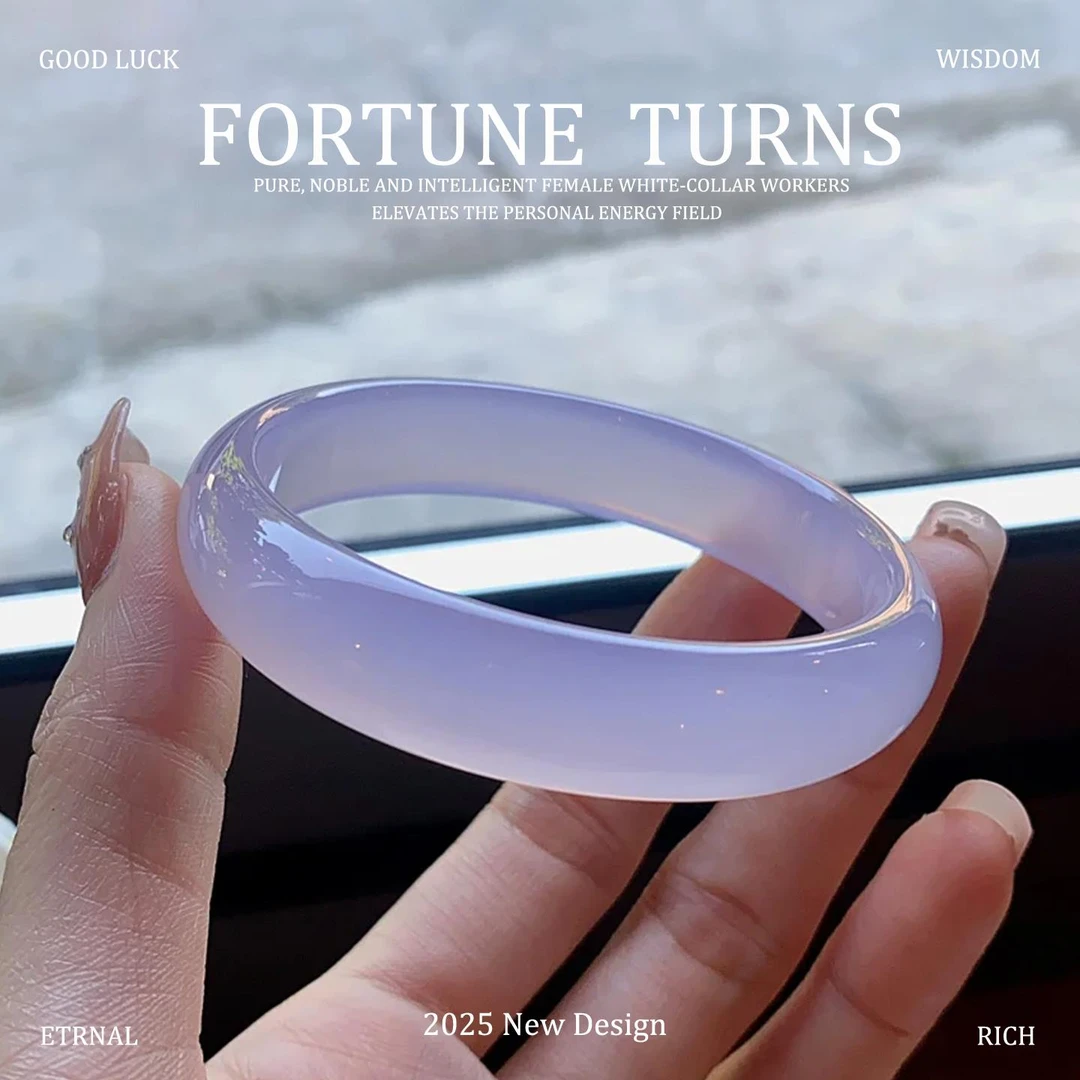 天然辰砂巴西高冰紫罗兰玉髓手镯薰衣草玉镯冰种紫玉髓紫色玛