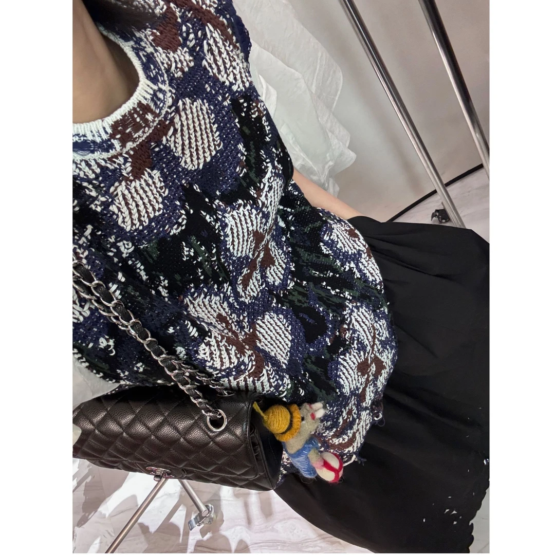 【编织背心】莱塞尔棉编织宽松背心 J24M273