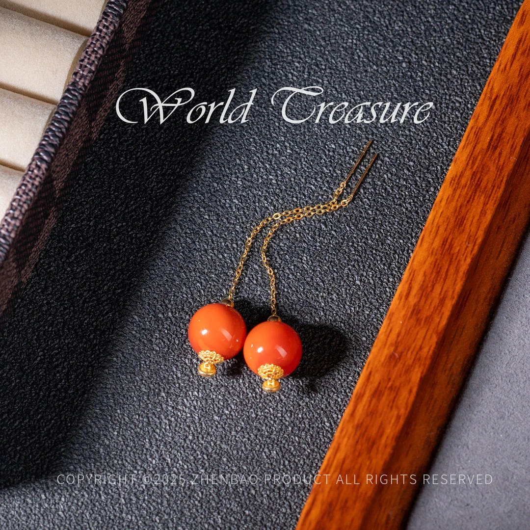 南红DIY耳线/多样性发一对/P12300