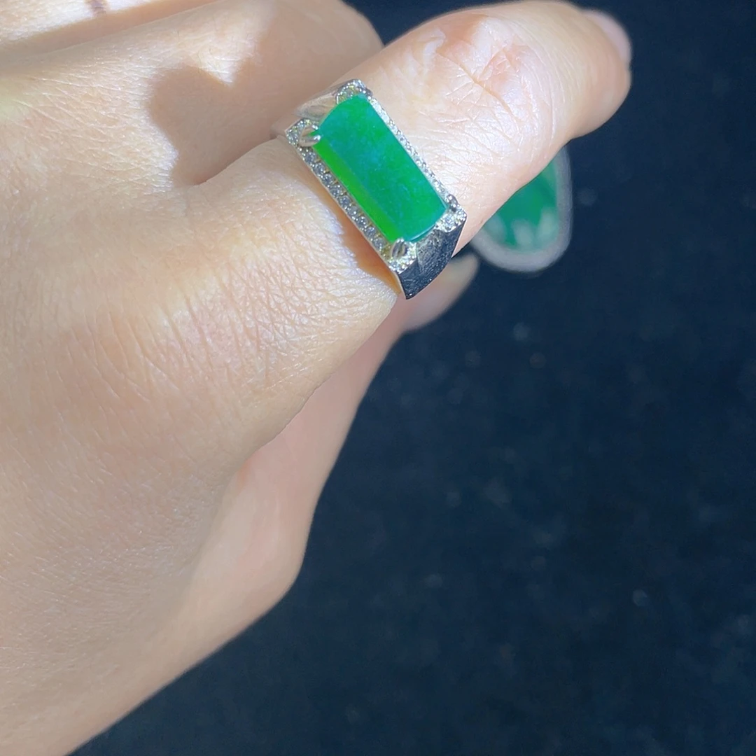 翡翠吊坠(不含链)银S925镶嵌