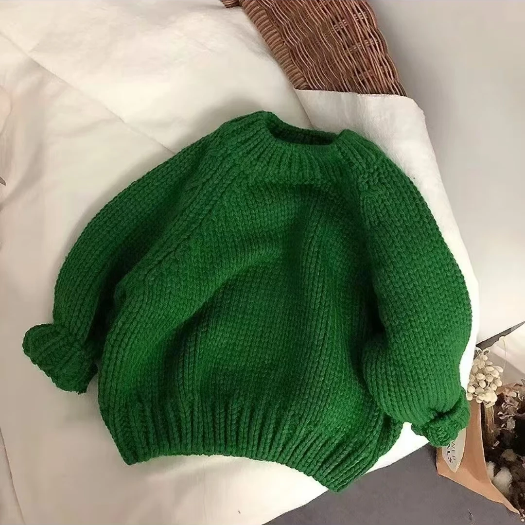 【现货捡漏】儿童毛衣秋冬2025新款男童洋气拼接纯色长袖上衣