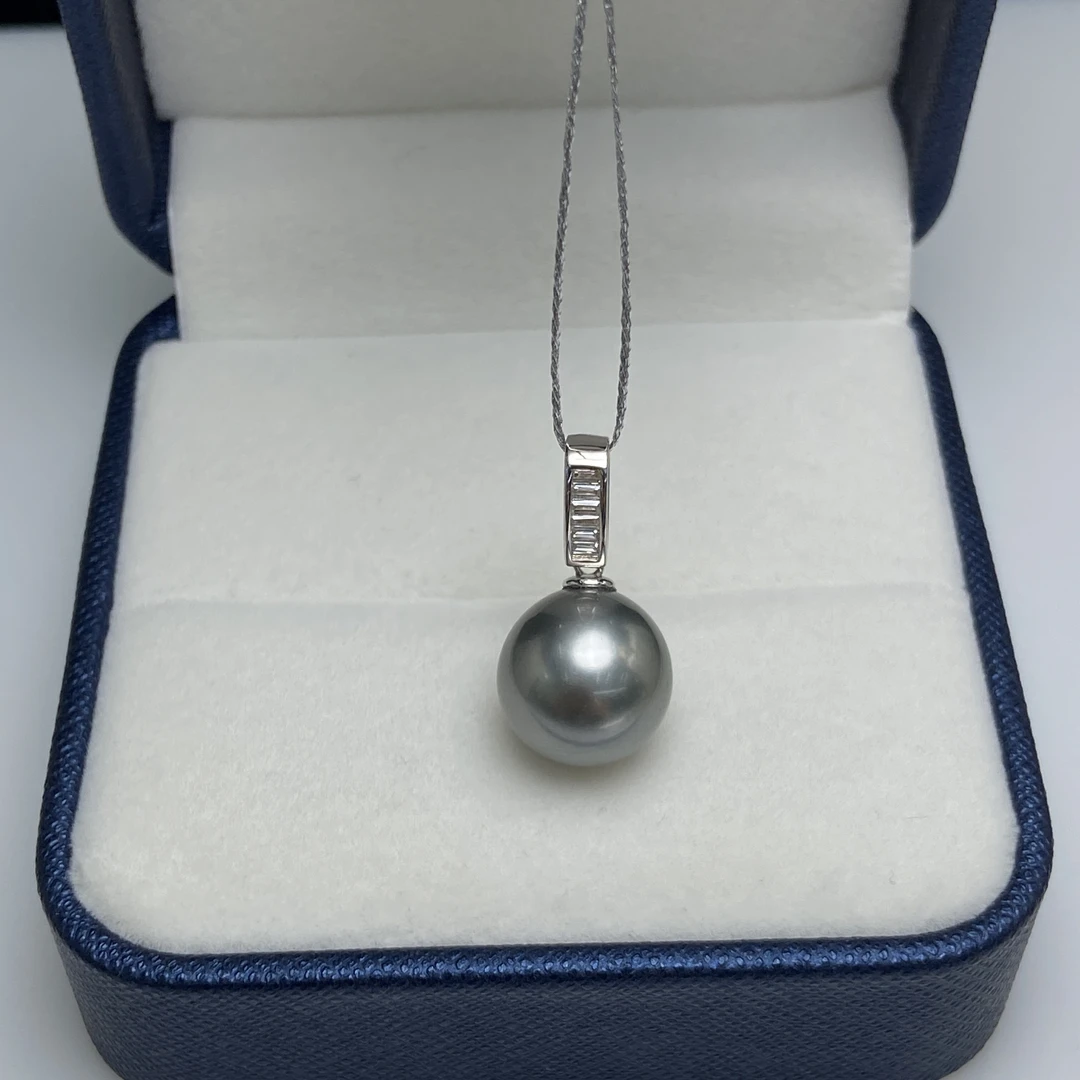 海水珍珠大溪地S925银吊坠12-13mm强光优雅时尚百搭送朋友送妈妈