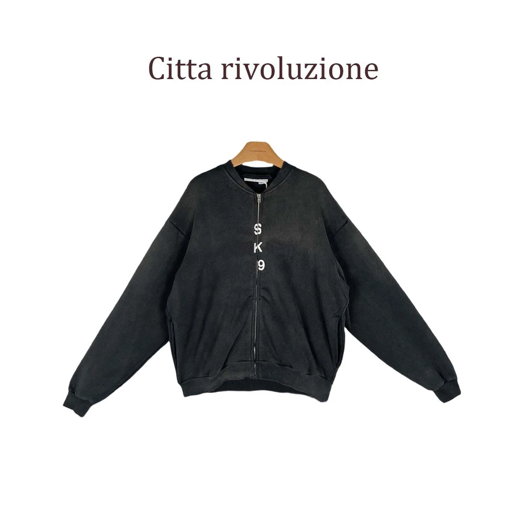 秒--二五早春A肯男女同款做旧褪色宽松休闲无帽外套181