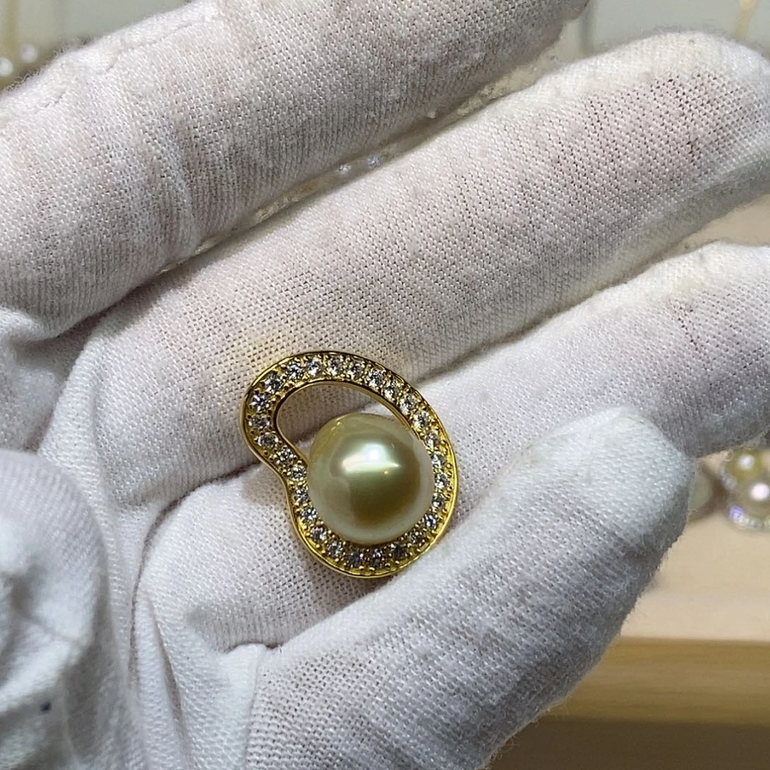 海水珍珠颈饰银S925镶嵌