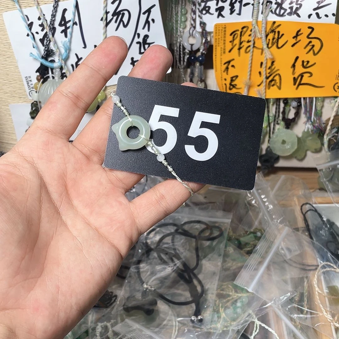 蛇纹石玉合金颈饰