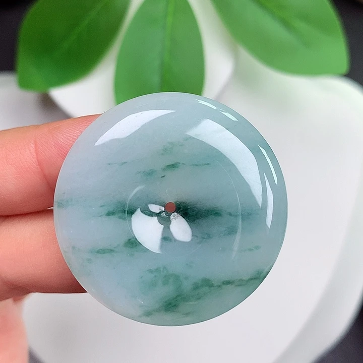 颈饰未镶嵌翡翠平安扣 35.6x5.8mm