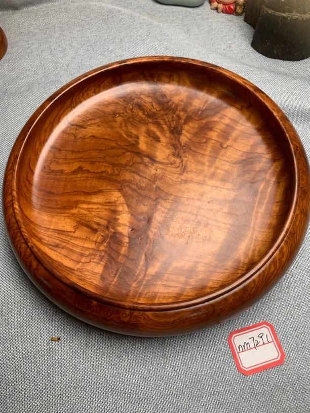nm7291 缅甸花梨木笔洗，直径约19.5CM高3.4CM净重334克