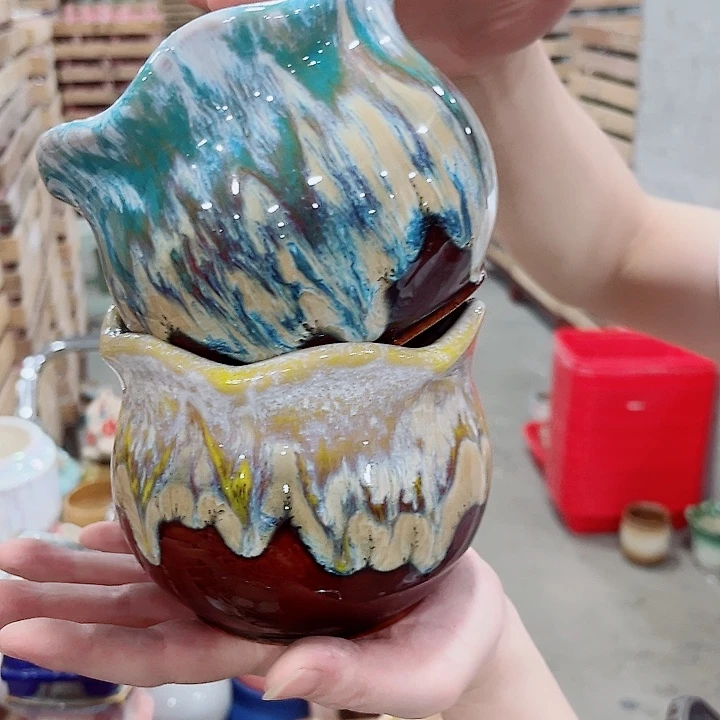 有孔.凑单10元陶瓷花盆发货！