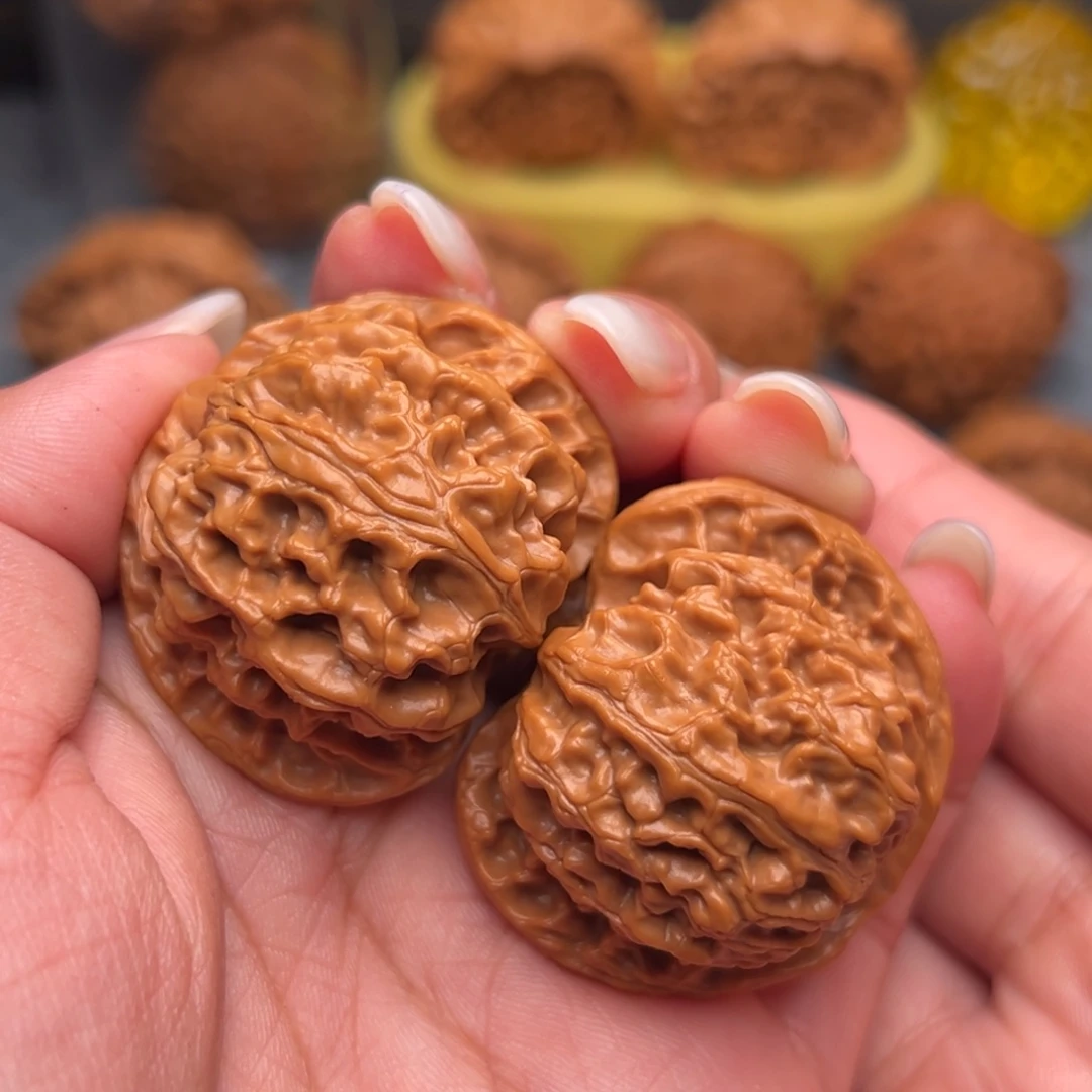 文玩核桃把件红皮苹果39全品