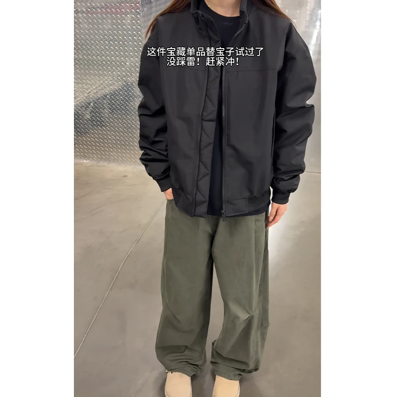 colyon90白鸭绒羽绒服夹克外套美式防风宽松立领夹克冲锋衣外套男