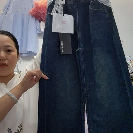 24-28阔腿牛仔裤大童