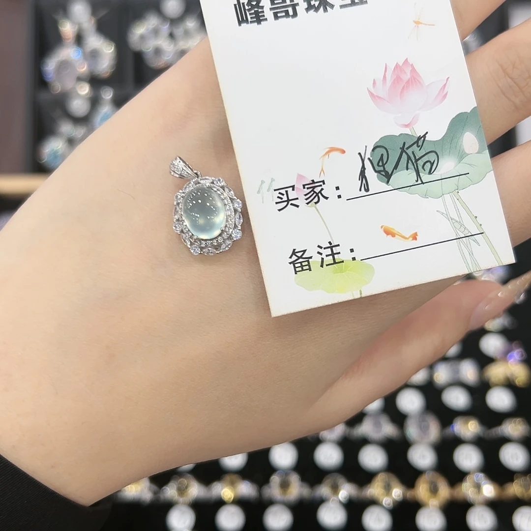 烟晶戒指银S925镶嵌?**猫戒指