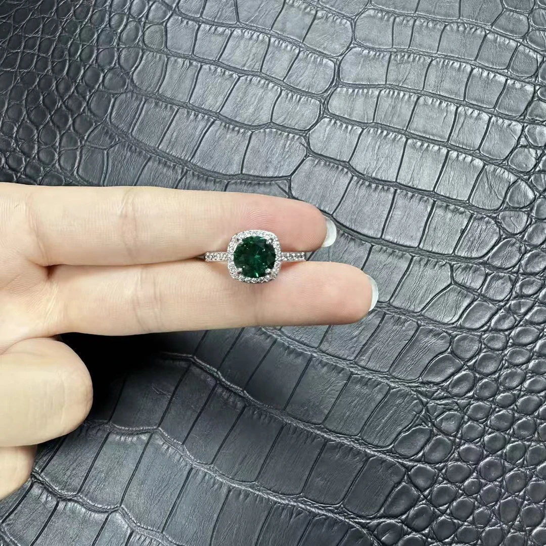 JDP1079阿鲁沙-典藏轻奢祖母绿-精工银镀厚金戒指