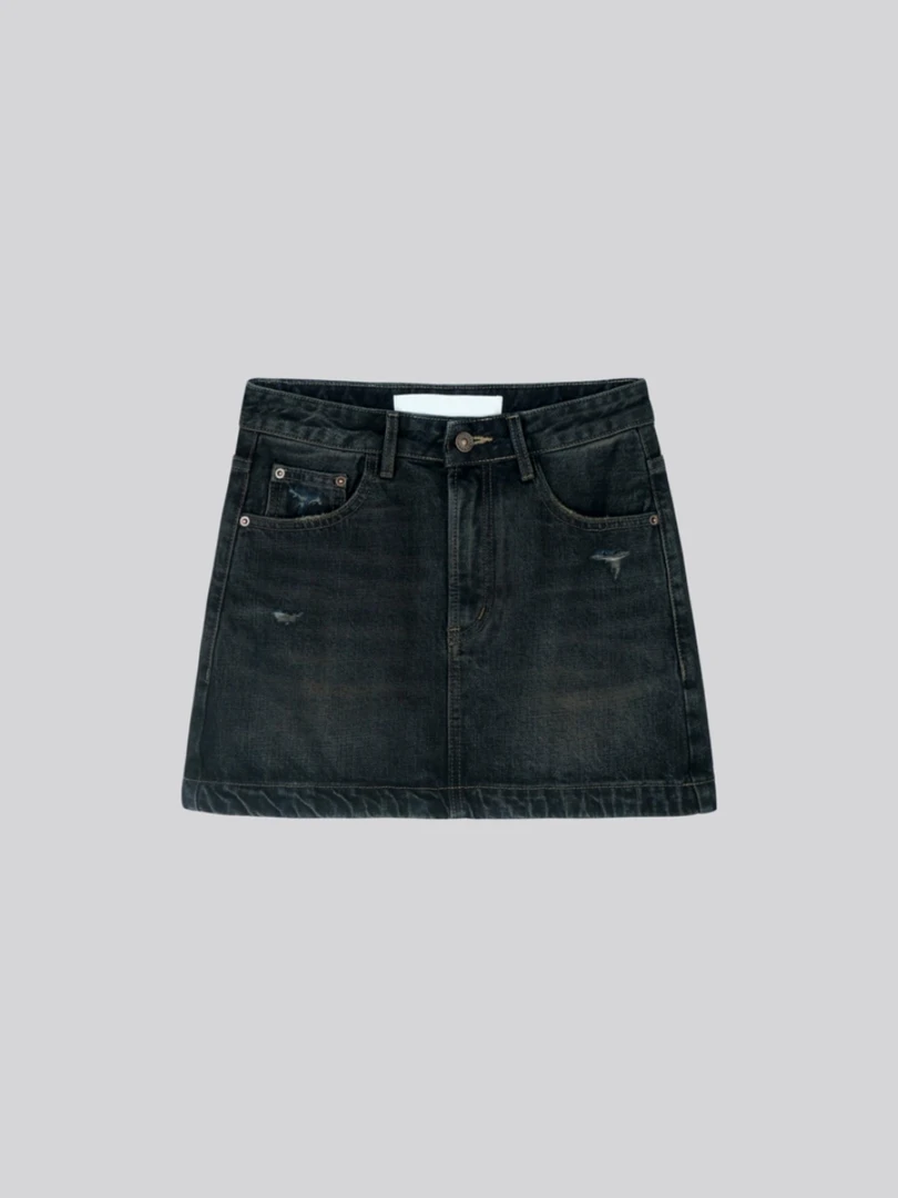 美式牛仔短裙半身裙2025新款爆款高腰显瘦大码女装夏季包臀a字裙