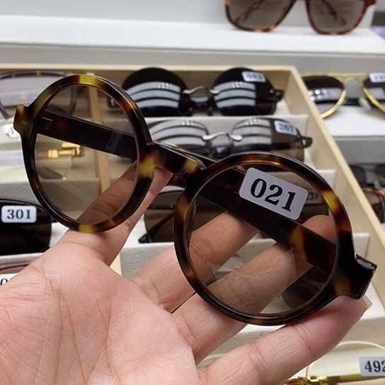 无框款纯天然石头水晶眼镜