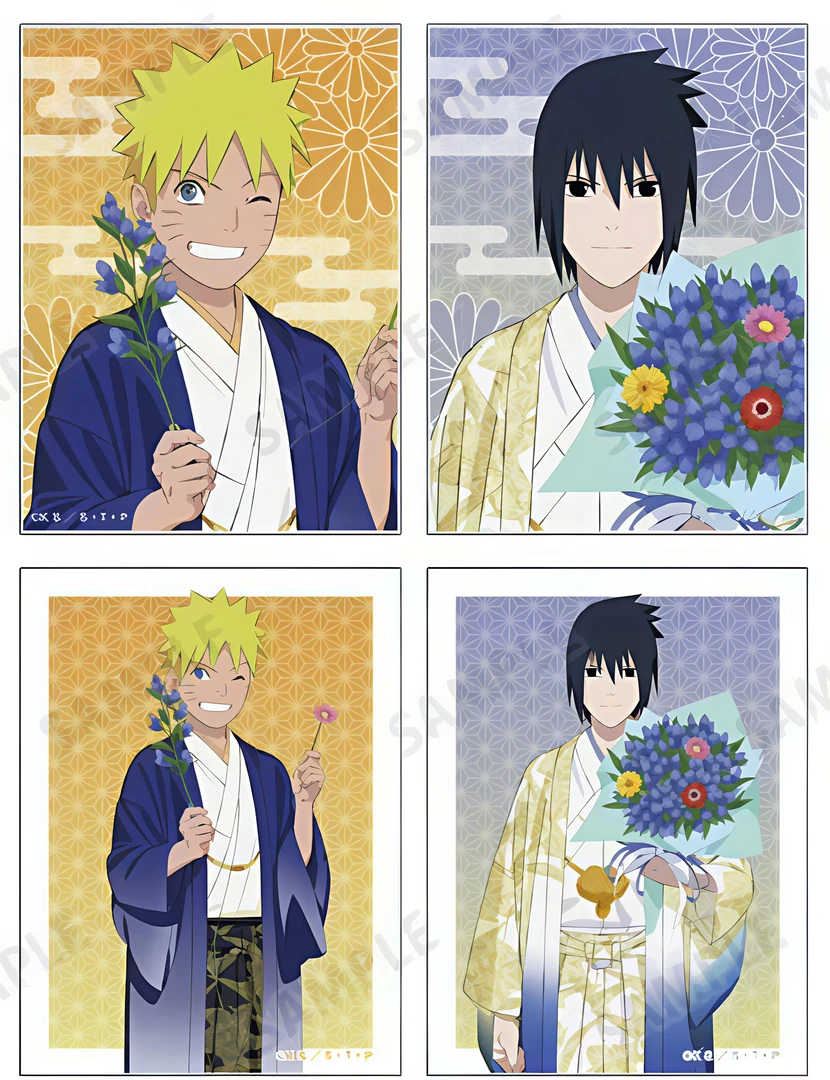 猫【拆盒】正版日谷《火影忍者》手捧花亚克力卡片系列潮玩盲盒