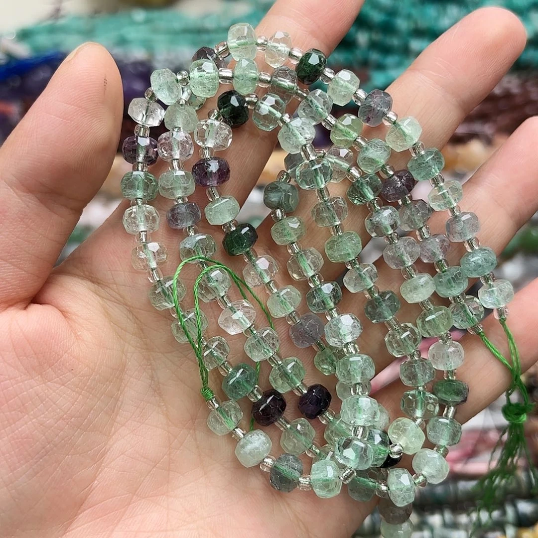 未镶嵌玛瑙/玉髓珠宝半成品卡7-8萤石算切一条