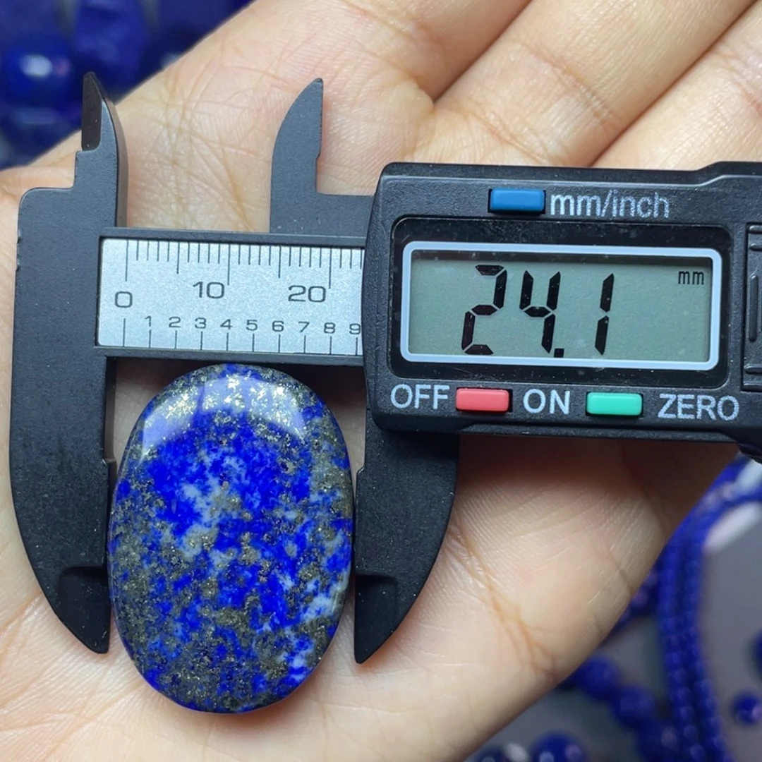 青金石未镶嵌24×34mm裸石蛋面配饰
