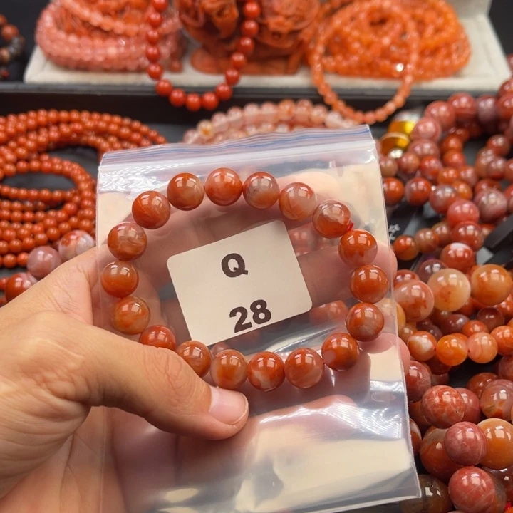 南红玛瑙未镶嵌多样性发货默认微瑕称重11mm