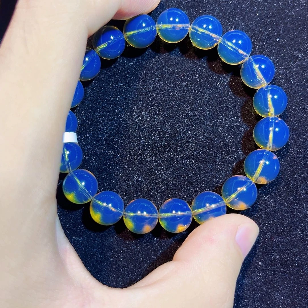 变***万蓝珀未镶嵌珠宝奇石10mm