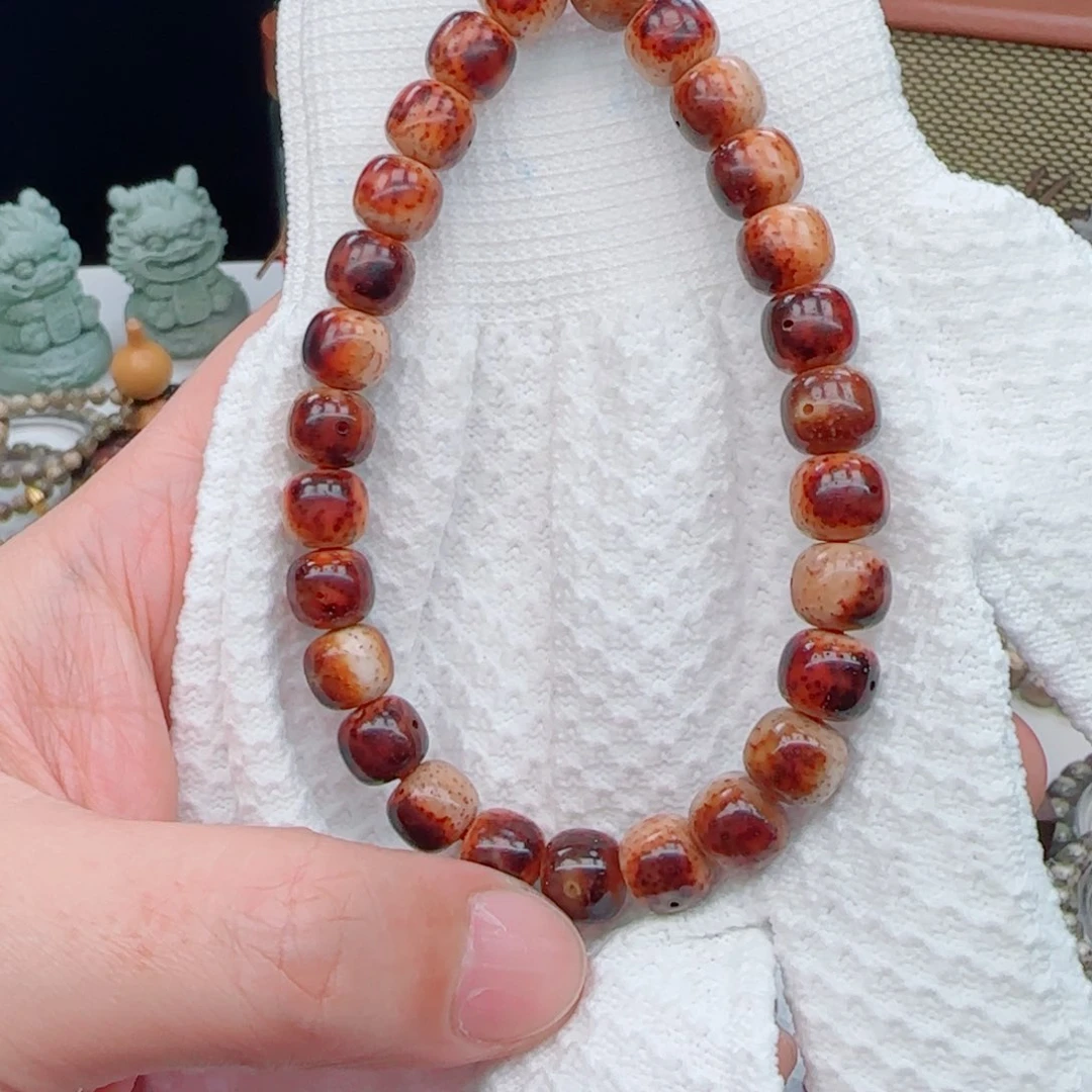 星月菩提手串陈籽火烧云10*9