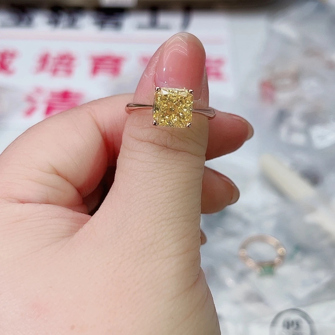 莫桑石非金属SH K枚四爪方形黄冰花-15