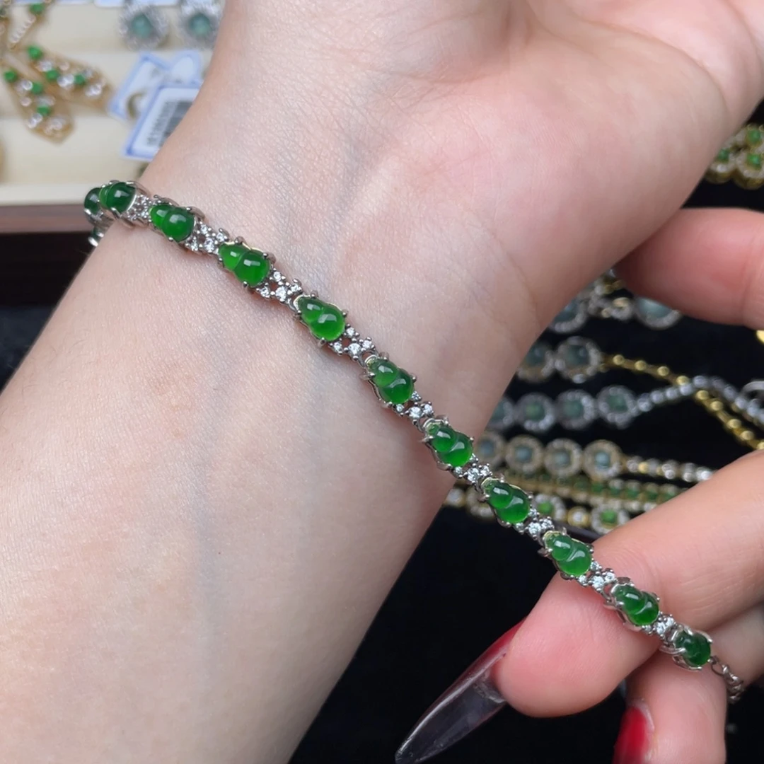 翡翠银S925镶嵌颈饰