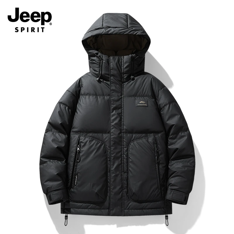JEEP SPIRIT吉普高品质国标羽绒服爆款户外运动潮牌连帽工装外套