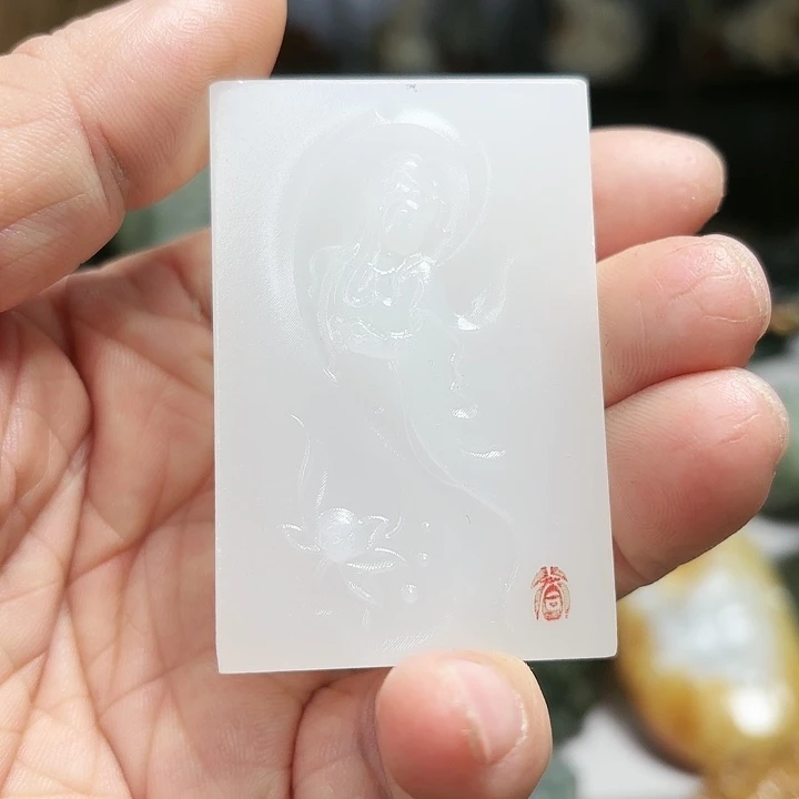 方钠石颈饰合金昆仑石吊坠未镶嵌