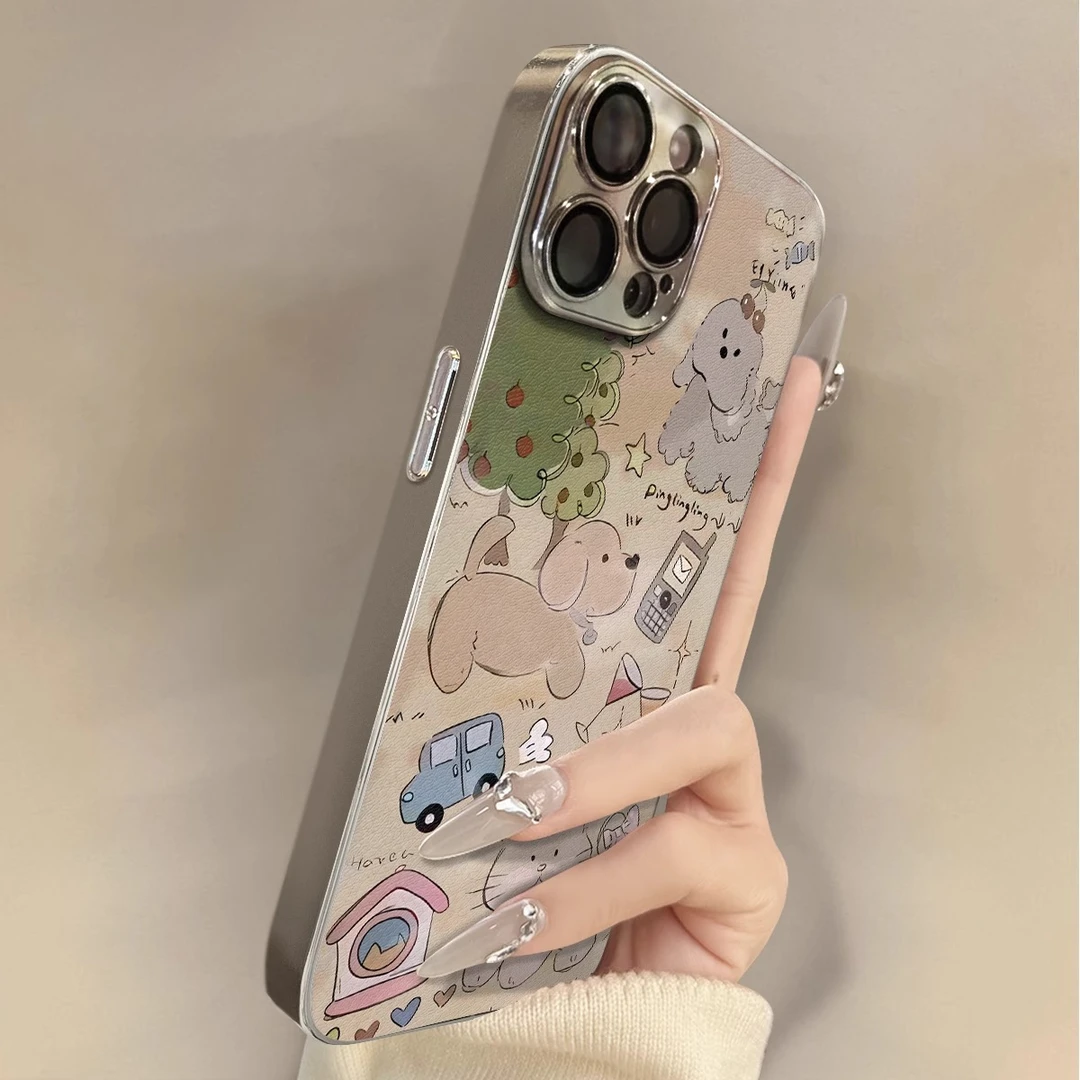 复古猫狗适用苹果17promax手机壳大视窗pro新款硅胶创意防摔17Air