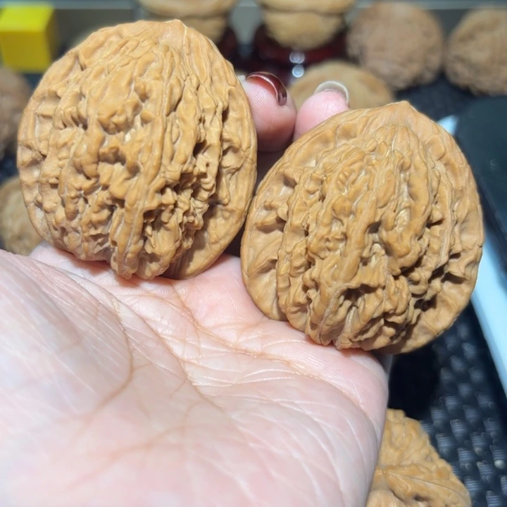 吊坠文玩核桃44全品麦穗虎头一对