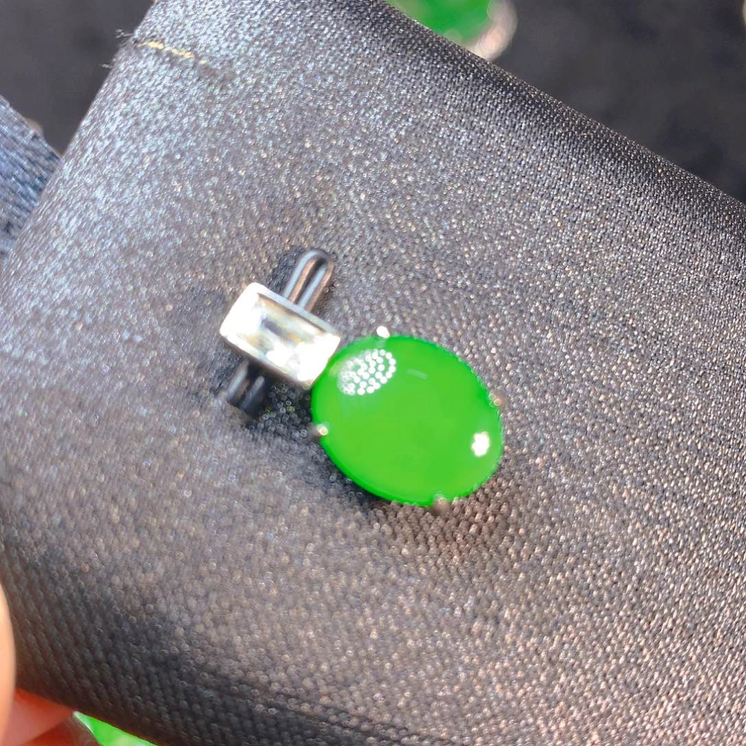 颈饰银S925镶嵌翡翠