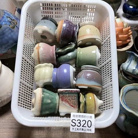 紫砂花盆320微瑕品口径3厘米左右的