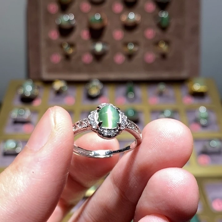 和田玉（碧玉）戒指未镶嵌