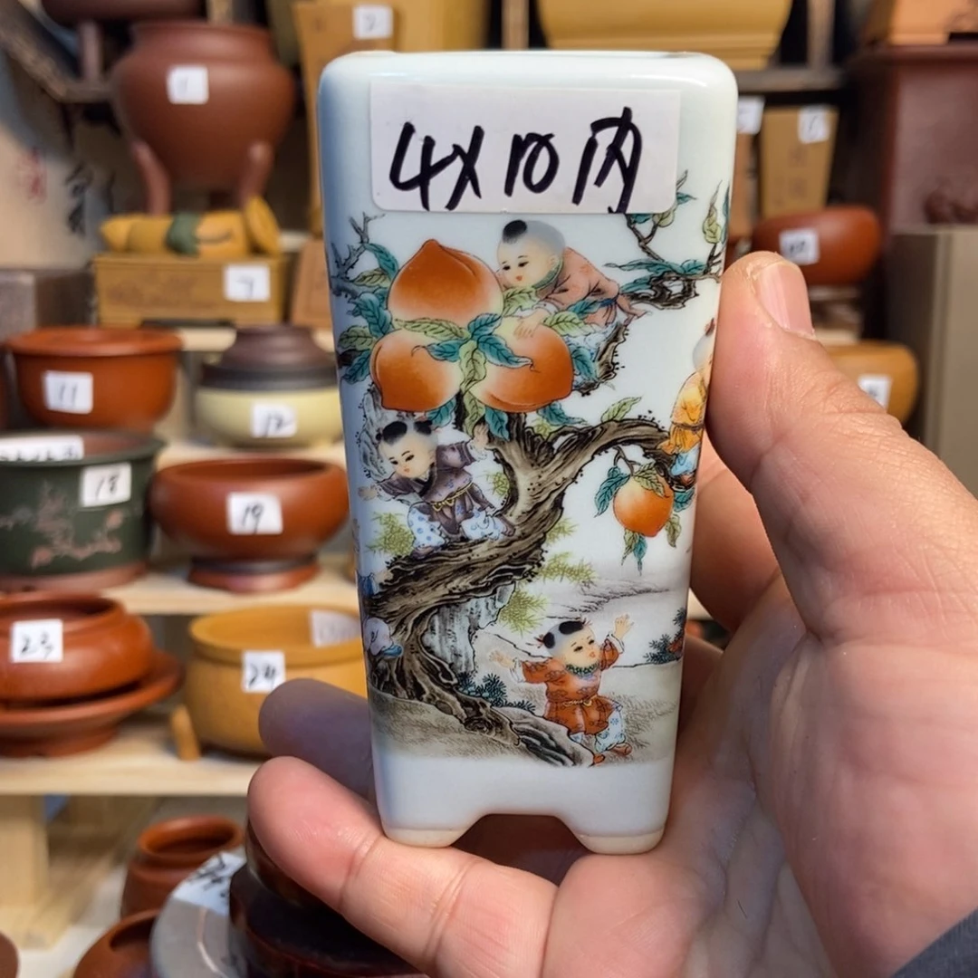 紫砂花盆内口经尺寸，4×10