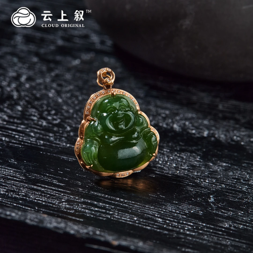 【云上叙】 4 QJD05800050 18K金镶嵌和田玉吊坠-多样性发一件