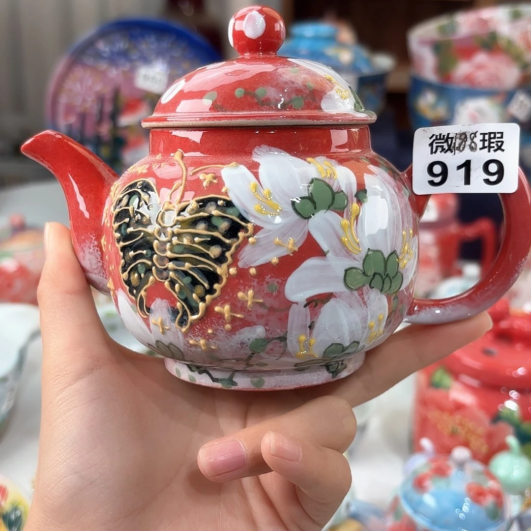 景德镇手绘高温釉下彩陶瓷茶具
