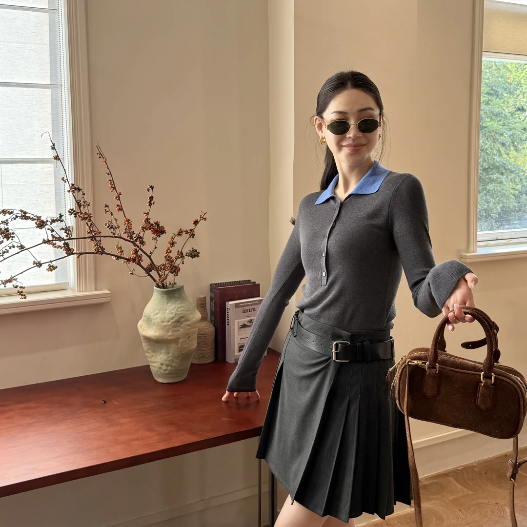 王嬛嬛MsLime25年新款【双织】桑蚕丝&绵羊毛&莱赛尔上衣 HD2C0517