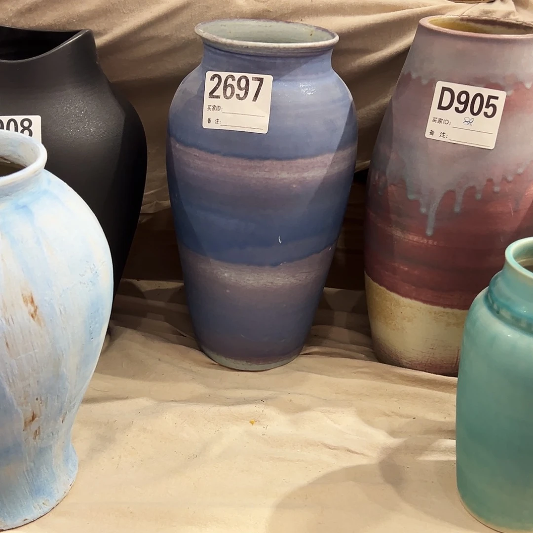 瓶2697高28.5口8陶瓷花瓶无孔
