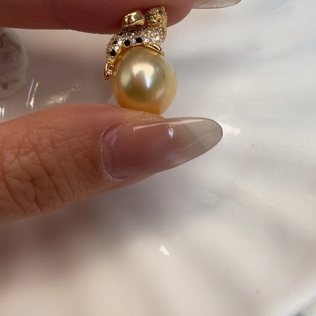 吊坠(不含链)海水珍珠银S925镶嵌